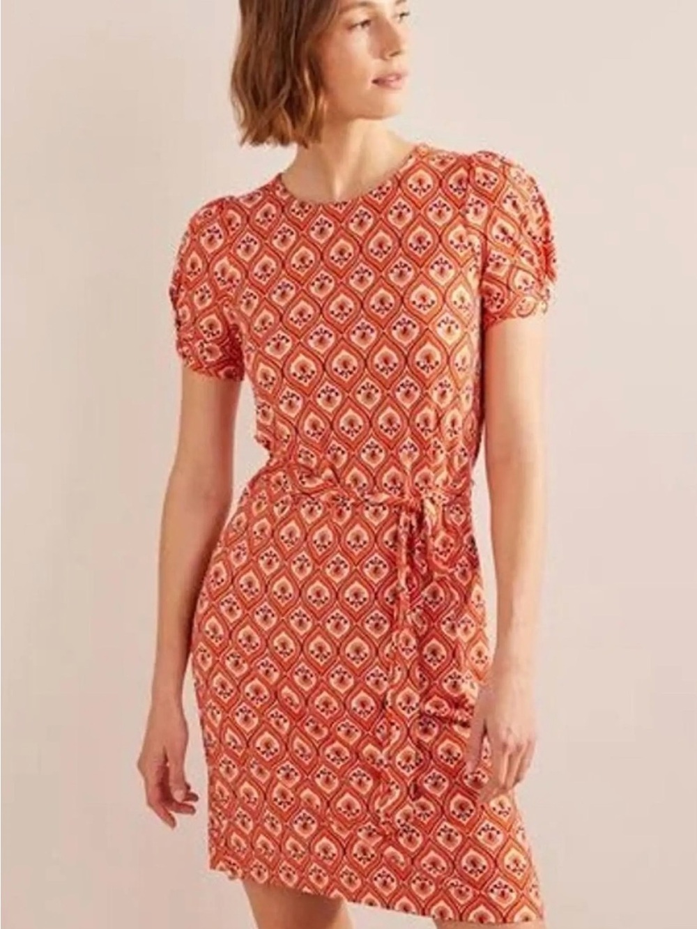 Boden Knot Detail Jersey Dress US 4